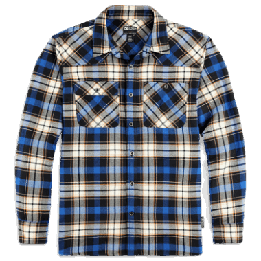 Outdoor Research Men's Feedback Flannel Shirt Classic Blue Plaid