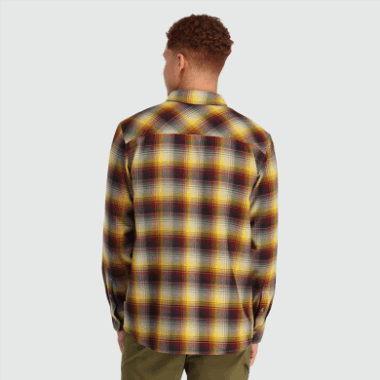 Outdoor Research Men's Feedback Flannel Shirt Sand Plaid