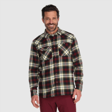 Outdoor Research Men's Feedback Flannel Shirt Kalamata Plaid
