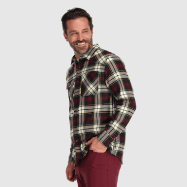 Outdoor Research Men's Feedback Flannel Shirt Kalamata Plaid