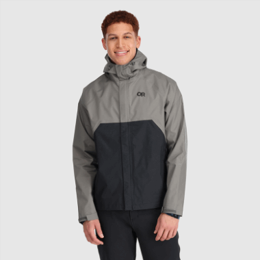Outdoor Research Men's Apollo Rain Jacket Black/Pewter