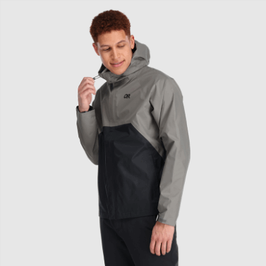 Outdoor Research Men's Apollo Rain Jacket Black/Pewter