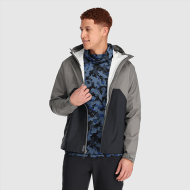Outdoor Research Men's Apollo Rain Jacket Black/Pewter