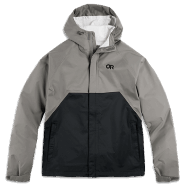 Outdoor Research Men's Apollo Rain Jacket Black/Pewter
