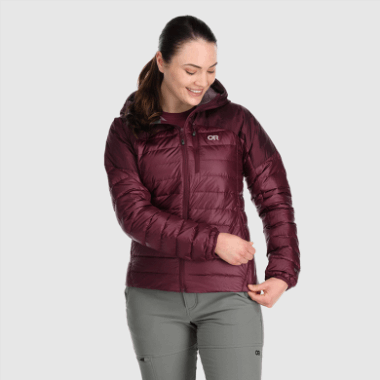 Outdoor Research Women's Helium Down Hoodie Kalamata