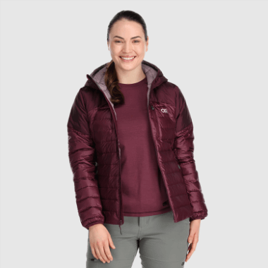 Outdoor Research Women's Helium Down Hoodie Kalamata