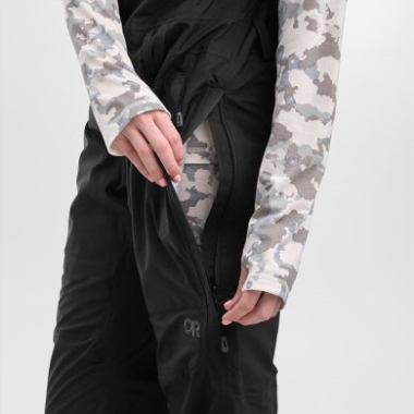 Outdoor Research Women's Carbide Bibs Solid Black