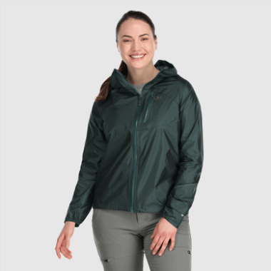 Outdoor Research Women's Helium Rain Jacket Treeline