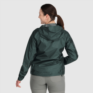 Outdoor Research Women's Helium Rain Jacket Treeline