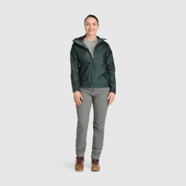 Outdoor Research Women's Helium Rain Jacket Treeline