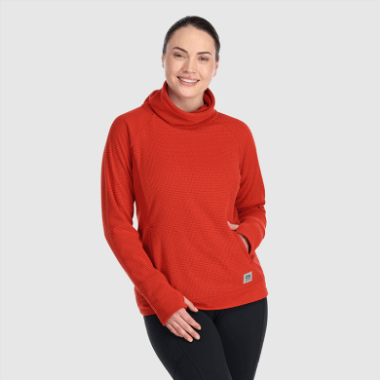 Outdoor Research Women's Trail Mix Cowl Pullover Cranberry