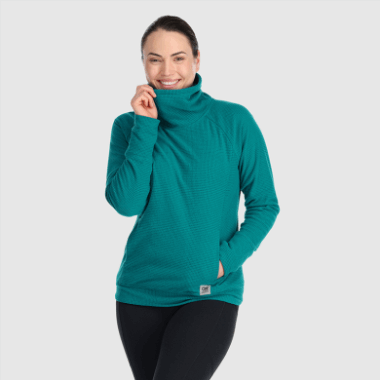 Outdoor Research Women's Trail Mix Cowl Pullover Deep Lake