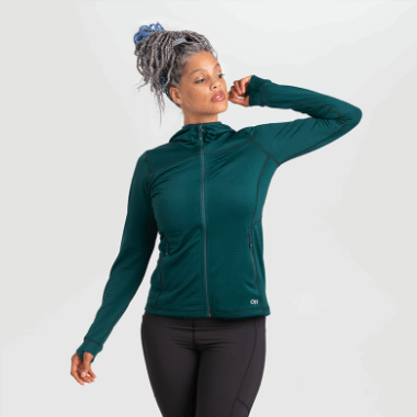 Outdoor Research Women's Vigor Full Zip Hoodie Treeline