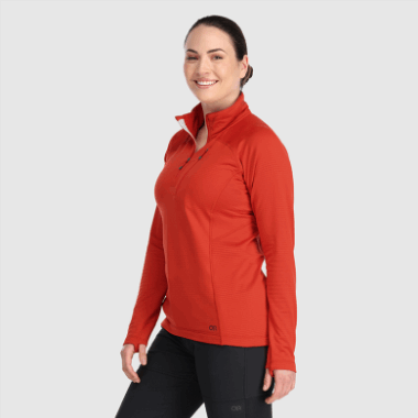 Outdoor Research Women's Vigor Half Zip-Plus Cranberry