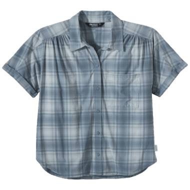 Outdoor Research Women's Astroman S/S Sun Shirt Nimbus Plaid