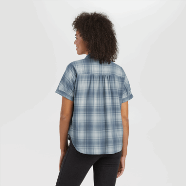 Outdoor Research Women's Astroman S/S Sun Shirt Nimbus Plaid