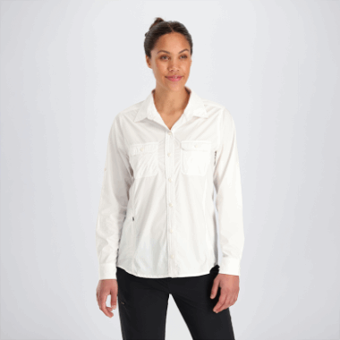 Outdoor Research Women's Way Station Long Sleeve Shirt Snow