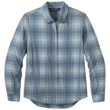 Outdoor Research Women's Astroman L/S Sun Shirt Nimbus Plaid