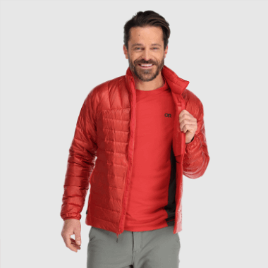 Outdoor Research Men's Helium Down Jacket Cranberry