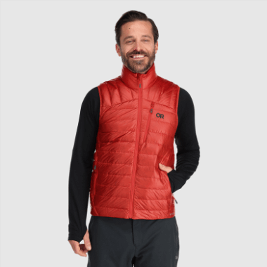 Outdoor Research Men's Helium Down Vest Cranberry