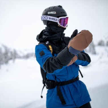 Outdoor Research Carbide Sensor Mitts Naval Blue/Saddle