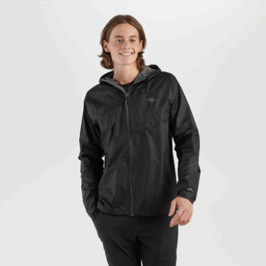 Outdoor Research Men's Helium Rain Jacket Black