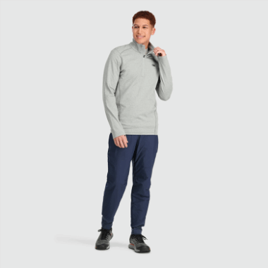 Outdoor Research Men's Baritone Quarter Zip Light Pewter Heather