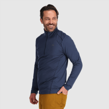 Outdoor Research Men's Baritone Quarter Zip Naval Blue
