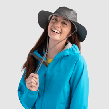 Outdoor Research Helium Rain Full Brim Hat Pewter