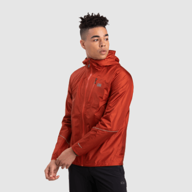 Outdoor Research Men's Helium Rain Jacket Redrock