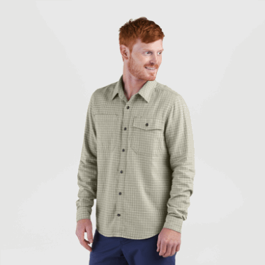 Outdoor Research Men's Ironhorse L/S Shirt Flint Plaid