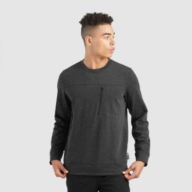 Outdoor Research Men's Emersion Fleece Crew Black Heather