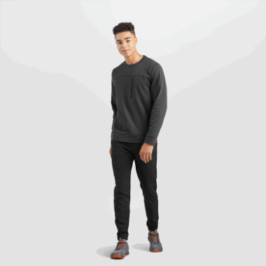 Outdoor Research Men's Emersion Fleece Crew Black Heather