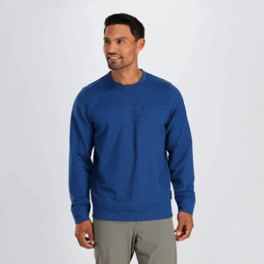 Outdoor Research Men's Emersion Fleece Crew Classic Blue Heather