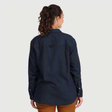 Outdoor Research Women's Feedback Flannel Shirt Naval Blue