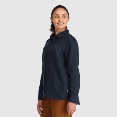 Outdoor Research Women's Feedback Flannel Shirt Naval Blue
