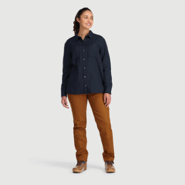 Outdoor Research Women's Feedback Flannel Shirt Naval Blue