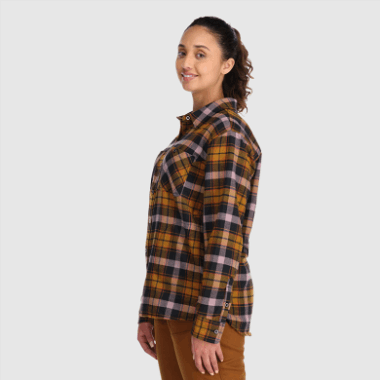 Outdoor Research Women's Feedback Flannel Shirt Tapenade Plaid