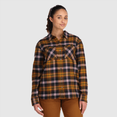 Outdoor Research Women's Feedback Flannel Shirt Tapenade Plaid