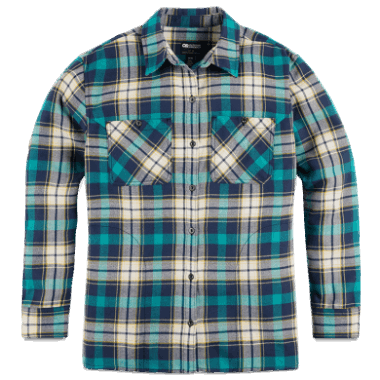 Outdoor Research Women's Feedback Flannel Shirt Deep Lake Plaid