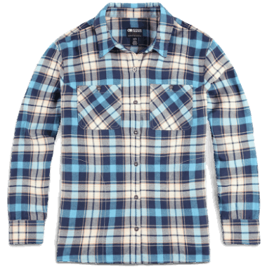 Outdoor Research Women's Feedback Flannel Shirt Mineral Plaid