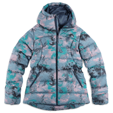 Outdoor Research Women's Coldfront Down Hoodie Nimbus Watercolor
