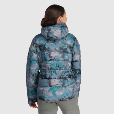 Outdoor Research Women's Coldfront Down Hoodie Nimbus Watercolor
