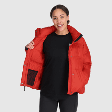 Outdoor Research Women's Coldfront Down Jacket Cranberry