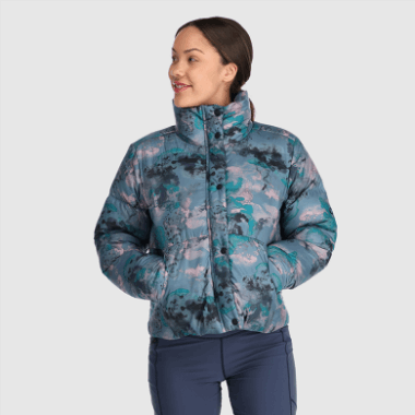 Outdoor Research Women's Coldfront Down Jacket Nimbus Watercolor