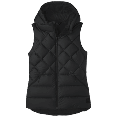 Outdoor Research Women's Coldfront Hooded Down Vest Black