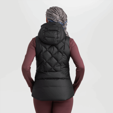 Outdoor Research Women's Coldfront Hooded Down Vest Black