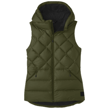 Outdoor Research Women's Coldfront Hooded Down Vest Loden