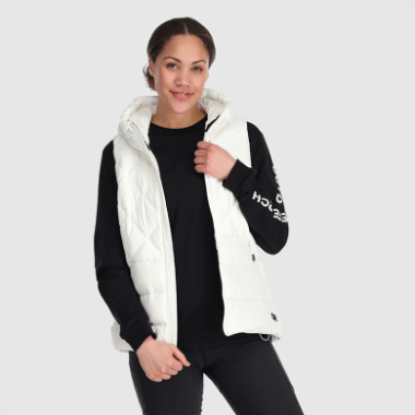 Outdoor Research Women's Coldfront Hooded Down Vest Snow