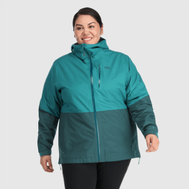 Outdoor Research Women's Aspire Ii Gore-Tex® Plus Size Rain Jacket Deep Lake/Treeline